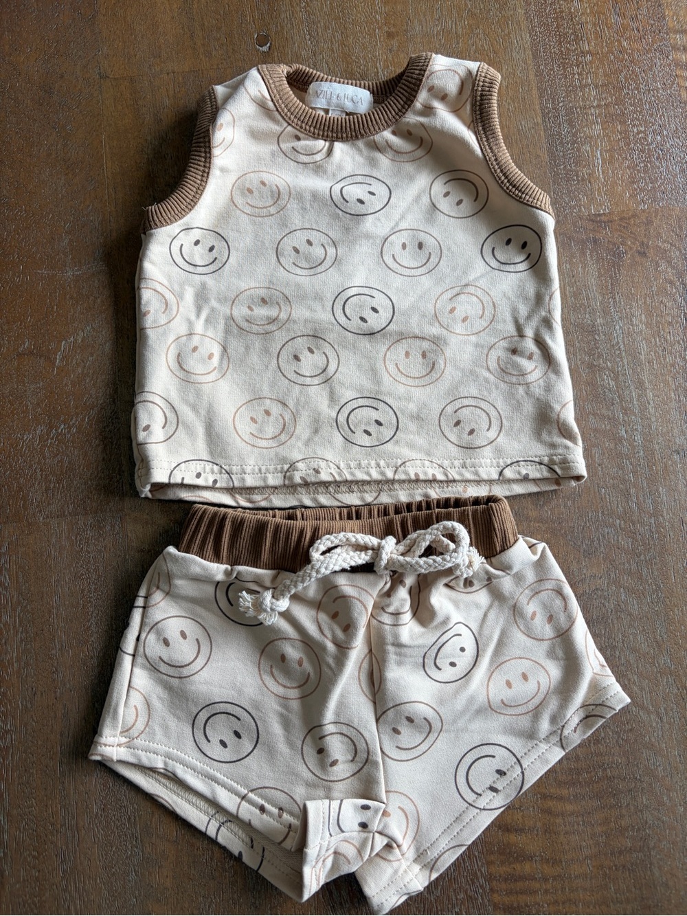 Aziel & Luca Smiley Tank & Short Set